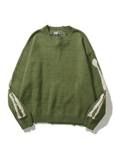Übergroßer Skelett-Strickpullover